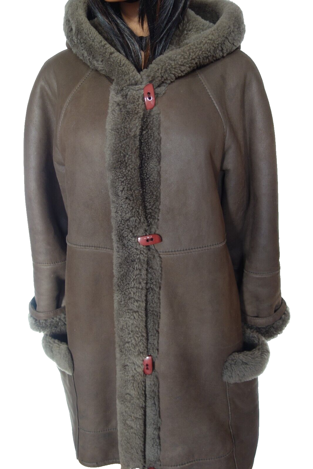 Herrlicher Lammfellmantel Gr.38 40 Kapuze Lammfell Pelzmantel eBay