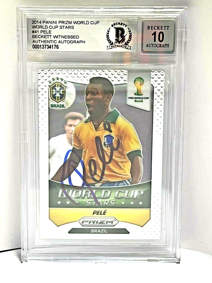 Panini Prizm W杯 ペレ Pele 直筆サインカード Auto 2014 PRIZM WORLD CUP SIGNATURES PELE AUTO BGS 10 BRAZIL | eBay