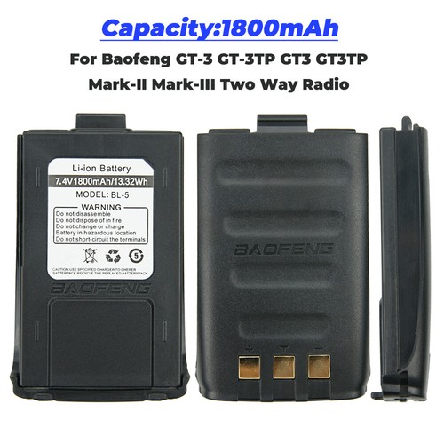 Oryginalny akumulator litowo-jonowy 1800mAh do radia dwukierunkowego Baofeng GT-3 GT-3TP - Zdjęcie 5 z 12