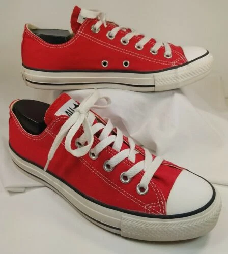Red low sales top converse mens