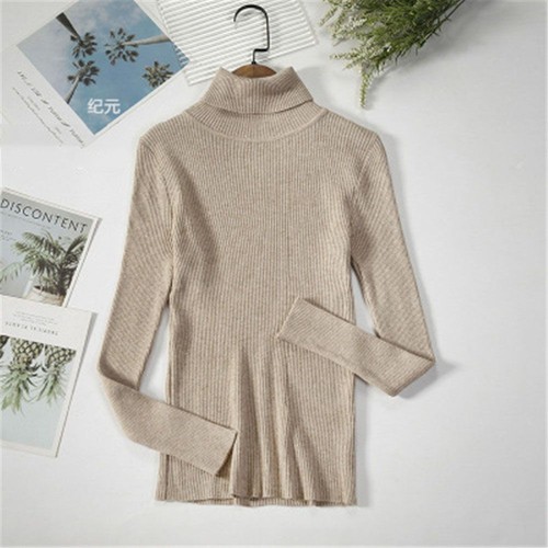 Slim Basic Tops Pullover Women Sweaters Jumper Turtleneck - Picture 5 of 20