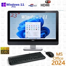 WINDOWS 11 Dell AIO 23" Computer Core i5 16GB RAM 500GB SSD Office 2024