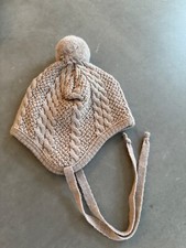 Selana Schweiz Baby Wintermütze - 100% Bio Merinowolle Beige 62/68