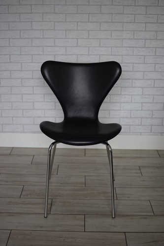 Fritz hansen series 7 chair in black leather - Picture 7 of 21