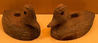 Carved Solid Wood Duck Candlestick Holders Cabin Farmhouse Lodge Decor