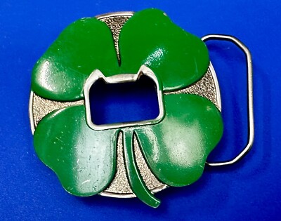 Kalan Brand Lucky Four Leaf Clover Belt Buckle and Bottle Opener