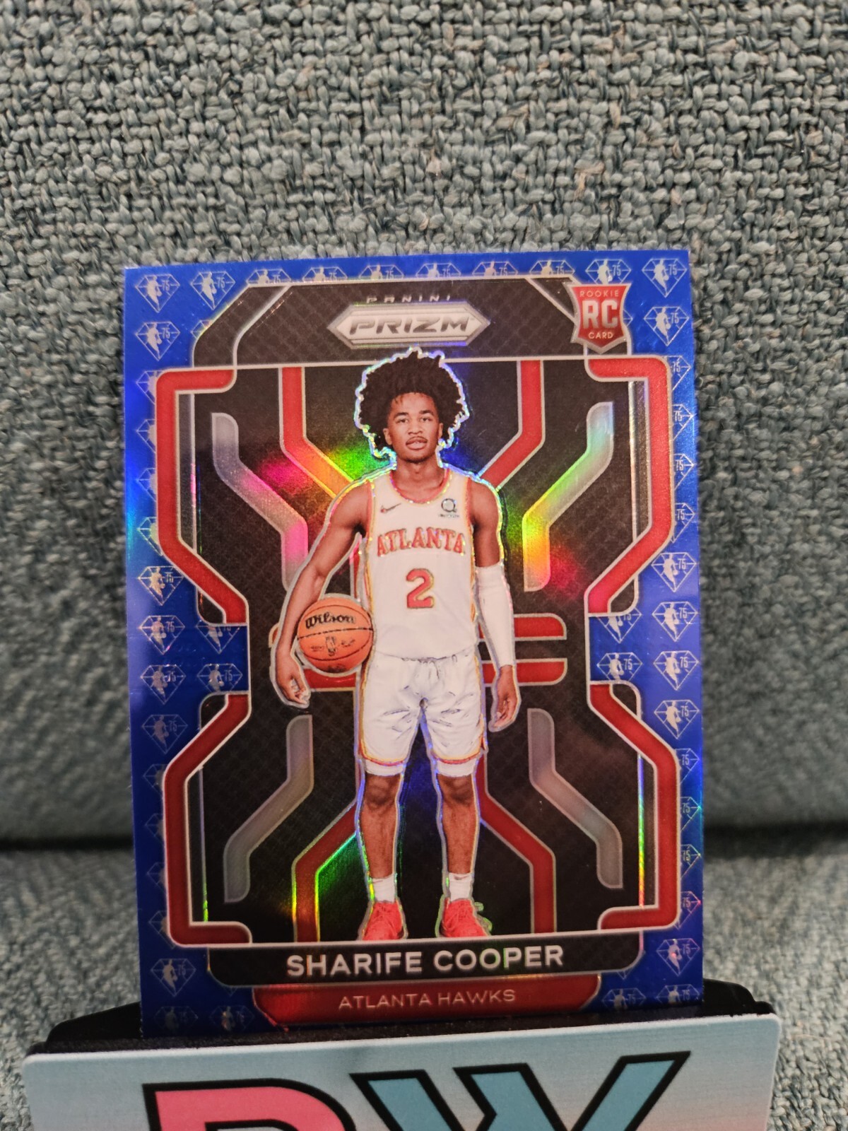 2021-22  Prizm  75th Anniversary Diamond Blue Prizm #280 Sharife Cooper RC