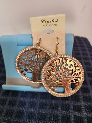 Tree of Life with Rhinestones Earrings