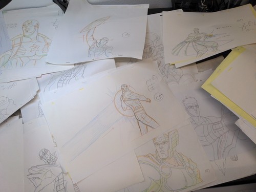MARVEL ANIMATION ART comics MCU Avengers SpiderMan X-Men HULK Fantastic Four lote - Imagen 12 de 19