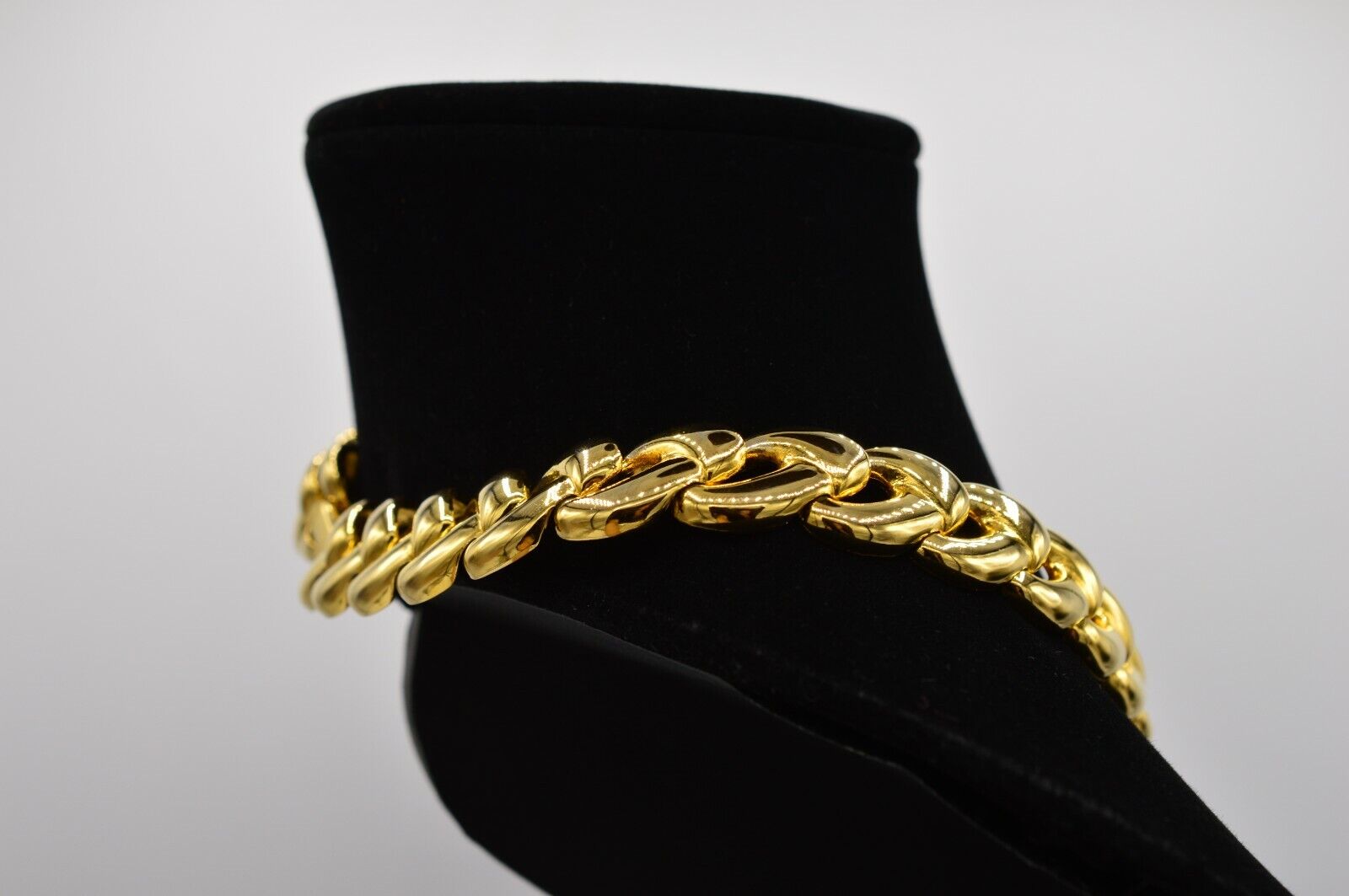 Vintage Statement Collar Necklace Heavy Linked Ch… - image 6