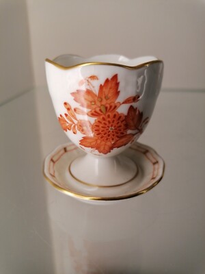 Herend APPONYI 265 AOG EIERBECHER Orange Ungarn Handgemalt Egg Holder 1. Wahl 