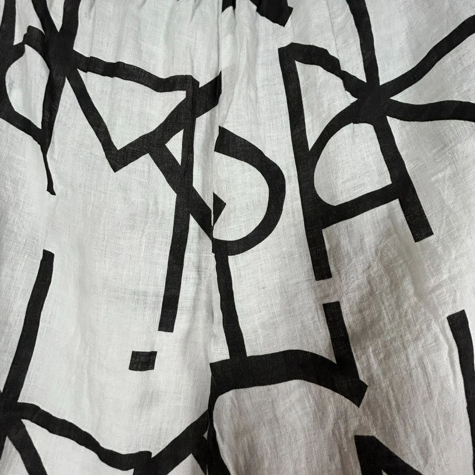 Pantalones informales T By Transparente de lino para mujer blancos/negros talla 2 nuevos $97 Foto 3 de 4