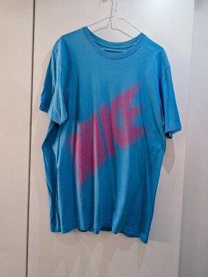 blue pink nike shirt