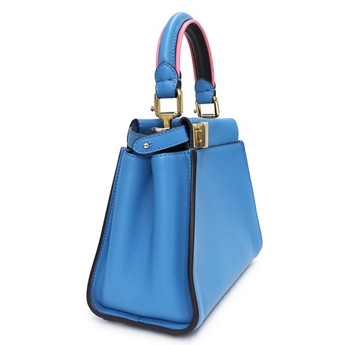 FENDI Peekaboo Mini Handbag Calfskin, Royal Blue 8BN316 - Picture 5 of 11