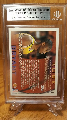 1996-97 Topps #138 Kobe Bryant Los Angeles Lakers RC Rookie w/10 BGS 8.5 NM-MT+ - Picture 3 of 4