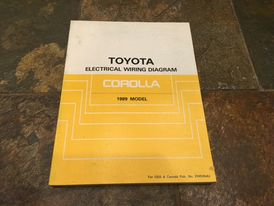 1989 Toyota Corolla Wiring Diagrams Electrical Service Manual | eBay
