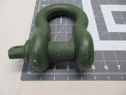 (1) VEHICLE SHACKLE USGI MILITARY OD GREEN WLL 9.5 TON DM 1-1/8 SCREW PIN ANCHOR - Picture 10 of 11