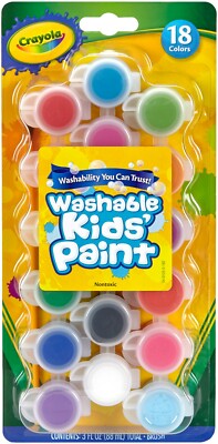 Crayola abwaschbare Kinder Farbtöpfe - 18 Farben, 54-0125