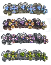 Bella Med Size Barrette Sparkly Rhinestones Aurore Boreale Bling Stone YY86800-4