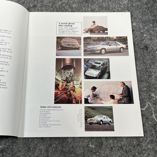 Vintage Original 1984 FORD Cars Brochure 84 - Picture 3 of 17