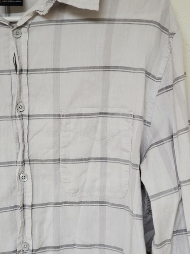 Tony Hawk Herren Hemd Large grau kariert Flanell 100% Baumwolle weich - Bild 3 von 6