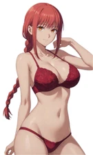 Makima Chainsaw Man Waifu Weatherproof Anime Sticker 6" Car Decal