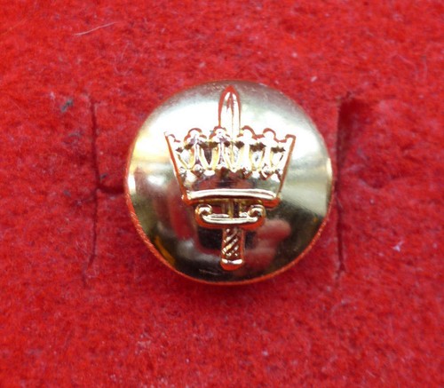 PAIR OF HOME COUNTIES BRIGADE ANODISED ALUMINIUM CAP BUTTONS 1959-1967 13MM. - Picture 2 of 2
