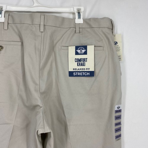 Pantalones Dockers Para Hombre Talla 40W por 30L Caqui Beige Claro Calce Relajado Pierna Recta - Imagen 9 de 10