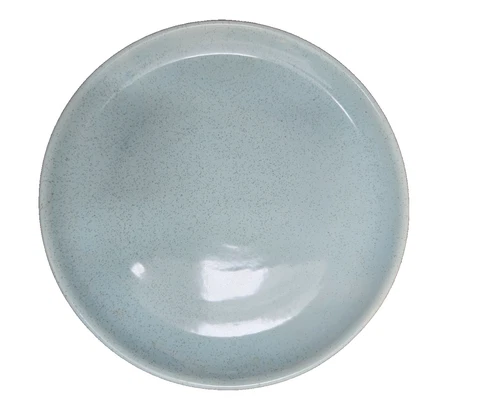 Bauer Los Angeles 1930's Turquoise Speckled Dinner Plate 10 in Diameter