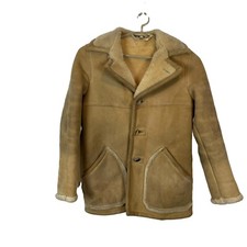 Marlborough Man Coat Shearling Suede Sheepskin Rancher Men's Vintage Repair Need