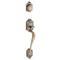 Schlage F58 Par 609 Parthenon Exterior Handleset With Deadbolt, Antique Brass (e on sale Schlage F58 Par 609 Parthenon Exterior Handleset With Deadbolt, Antique Brass (e on sale