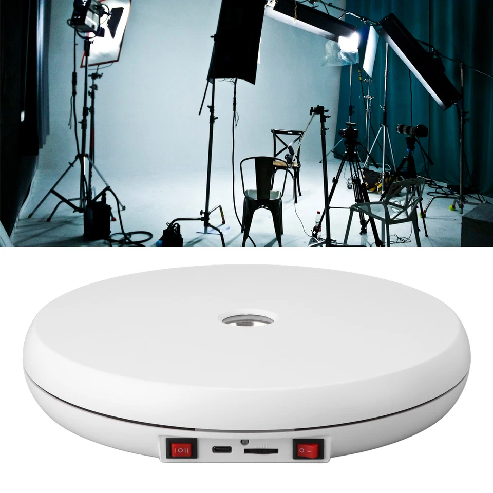 Présentoir à Plateau Tournant électrique Charge De 55 Lb Présentoir Rotatif à - Immagine 3 di 4