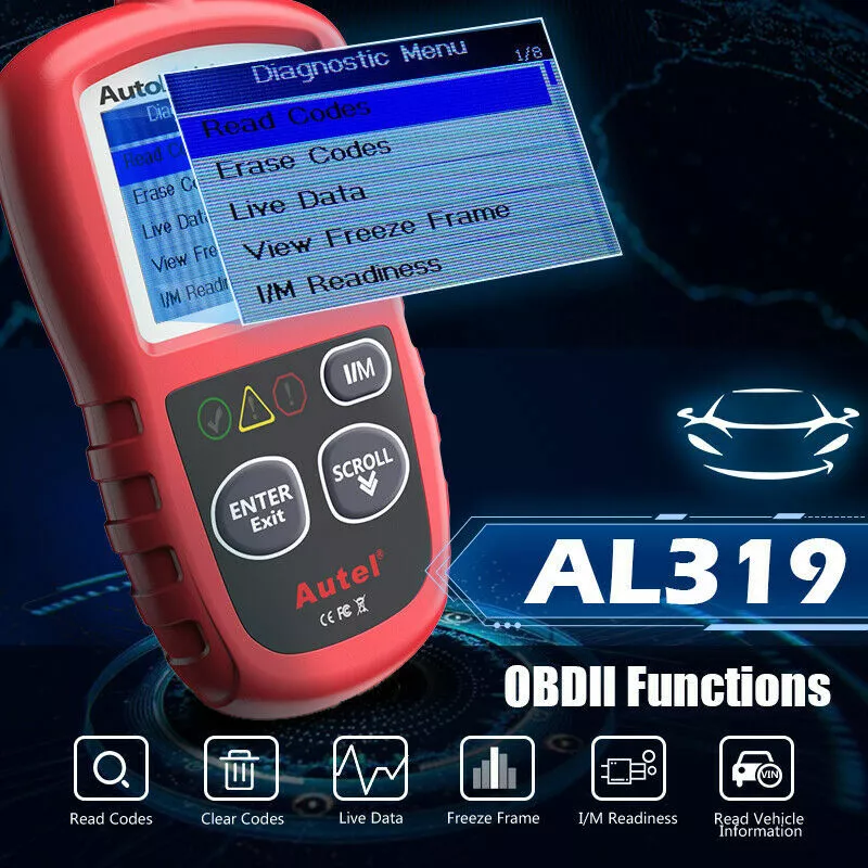 Autel AL319 OBD2 Code Reader Review And How To Use, 60 OFF