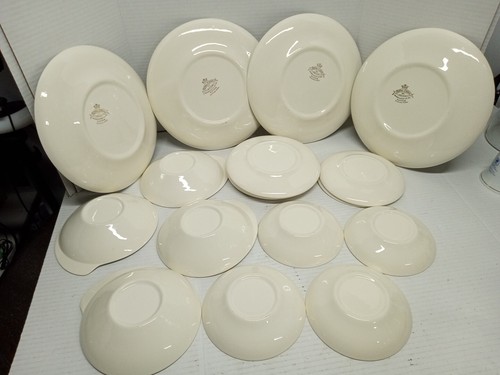 Royal China 22 Kt. Platinum Queens Rose Made In USA Lot Of 18 Plates Bowls Salad - Picture 8 of 14