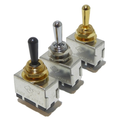 Electric guitar toggle switch 3 way chrome, black or gold pickup selector - Picture 6 of 29