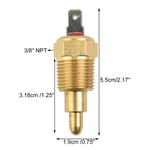 Sensor Switch 3/8\ NPT 5.5x1.9cm Car Radiator Copper Tone Fan Temperature Metal - Picture 10 of 12