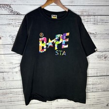 Bape Milo ABC Multi Bapesta Tee Black Graphic T-Shirt FW19 Size 2XL Fits US XL