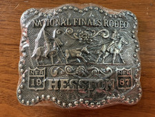 1987 Hesston National Finals Rodeo Belt Buckle