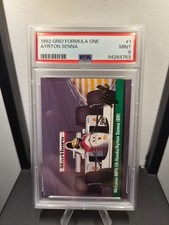 Ayrton Senna 1992 Grid Formula One PSA 9 Mint F1 Trading Card #1