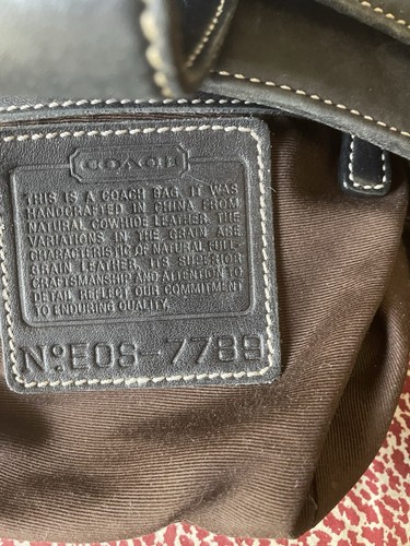 Vintage COACH #7789 Black Smooth Leather Hampton Legacy Hobo Purse - Picture 4 of 23