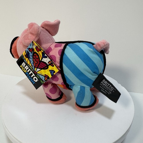 NWT BRITTO POPPLUSH Potter the Pig Enesco 2012 Romero Britto Art Stuffed Plush - Picture 5 of 21