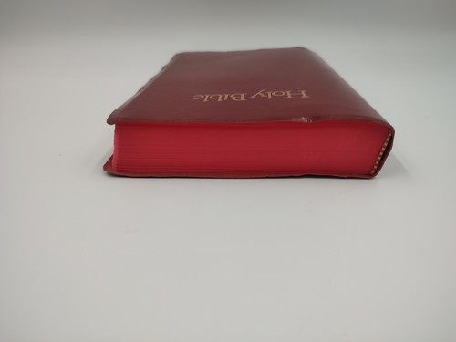 HOLY BIBLE KJV Red Letter Edition Thomas Nelson 1984 Red Leather Cover - Imagen 6 de 10