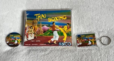 Commodore 64 / 128 Thaiboxen - funktioniert, neues Gehäuse, GRATIS Badge + Schlüsselanhänger