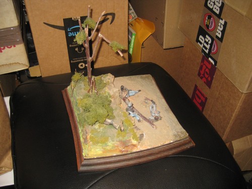 Confederate Soldiers Resting 54mm metal Civil War soldiers on wood base Diorama - Picture 4 of 4