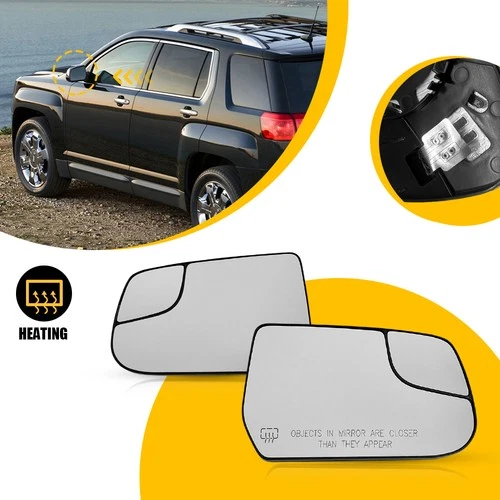 Pair Left+Right Mirror Glass Heated For Chevrolet Equinox GMC Terrain 2010-2017