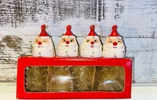 RARE + Minty! Vtg Holt Howard Santa Ceramic Bell/Ornaments - ORIGINAL BOX 🎅🏼