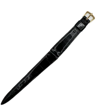 Vintage 17mm Kreisler LeCoultre Men's Wristwatch Band Leather Gold Tone