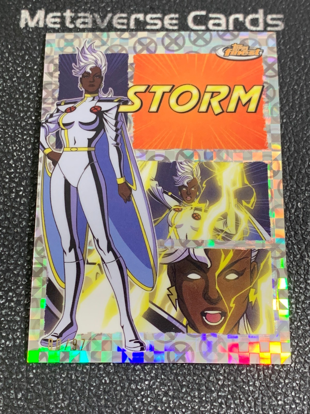2025 Topps Finest X-Men '97 Storm Remember It X-Fractor /97