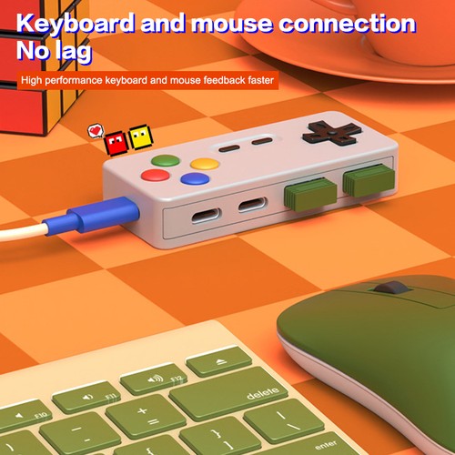 4in1 Gamepad Modelling HUB Game Controller Computer USB Type-C USB-C Interface - Zdjęcie 3 z 12