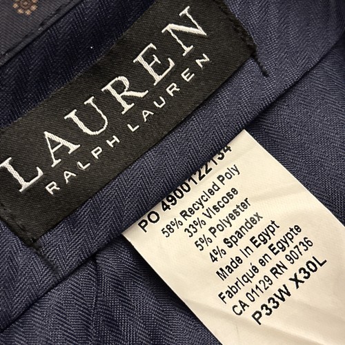 NWT Ralph Lauren Men's Navy Classic-Fit UltraFlex Stretch Pants 33W 30L Poly - Picture 7 of 13